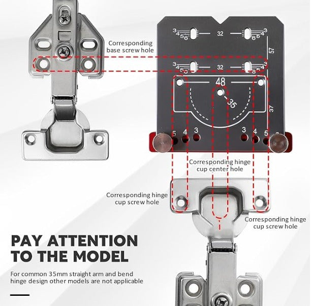 35mm Cabinet Hinge Drilling Template Locator Jig