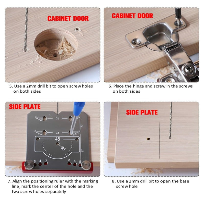 35mm Cabinet Hinge Drilling Template Locator Jig
