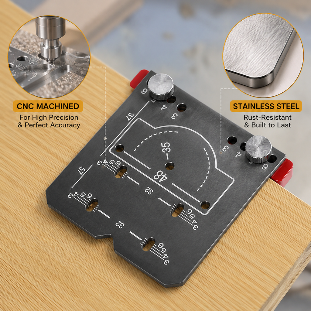35mm Cabinet Hinge Drilling Template Locator Jig
