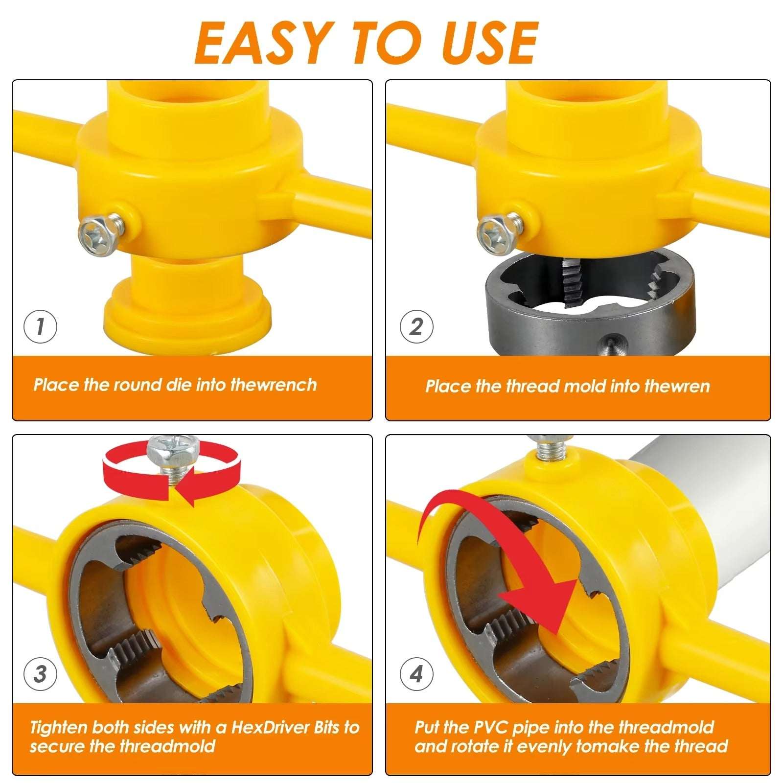 PVC  Plastic Die Thread Cutter